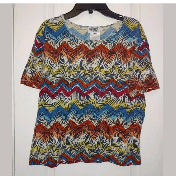 L Missoni Sport Graphic Print Tee Size 44 - Picture 2 of 4